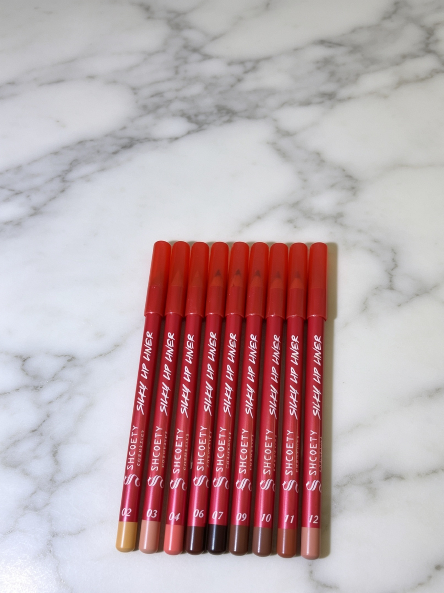 Shcoety Silky Lip Liner Set – 9 Shades (Red)