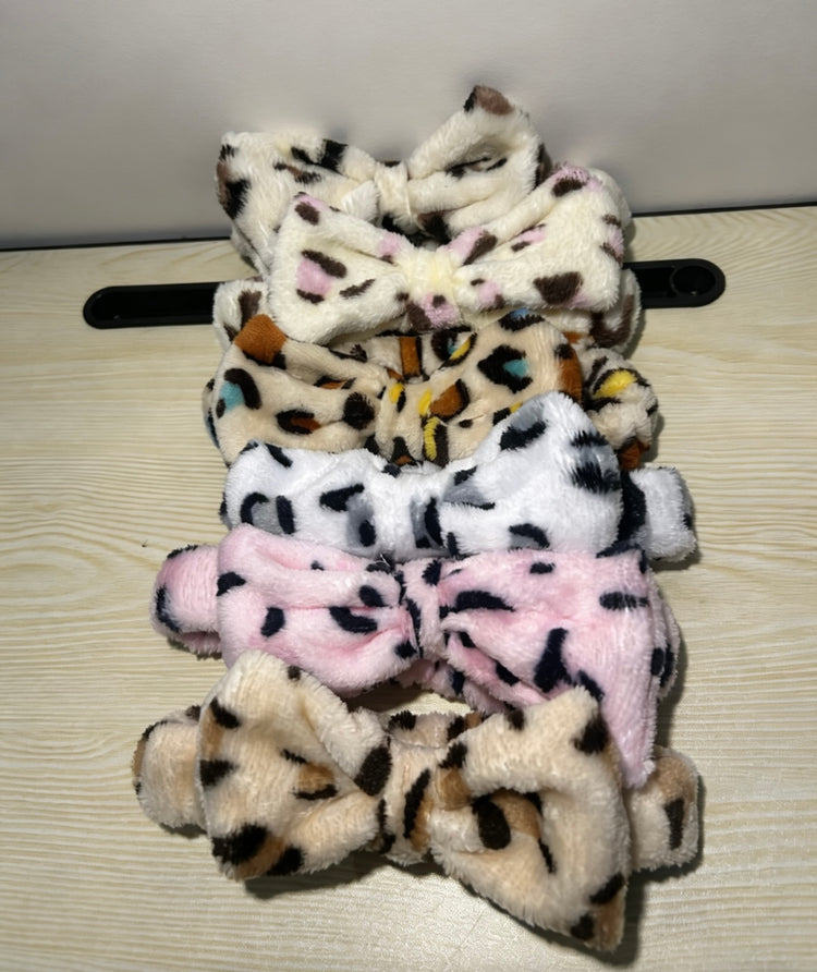 Fluffy bow head bands