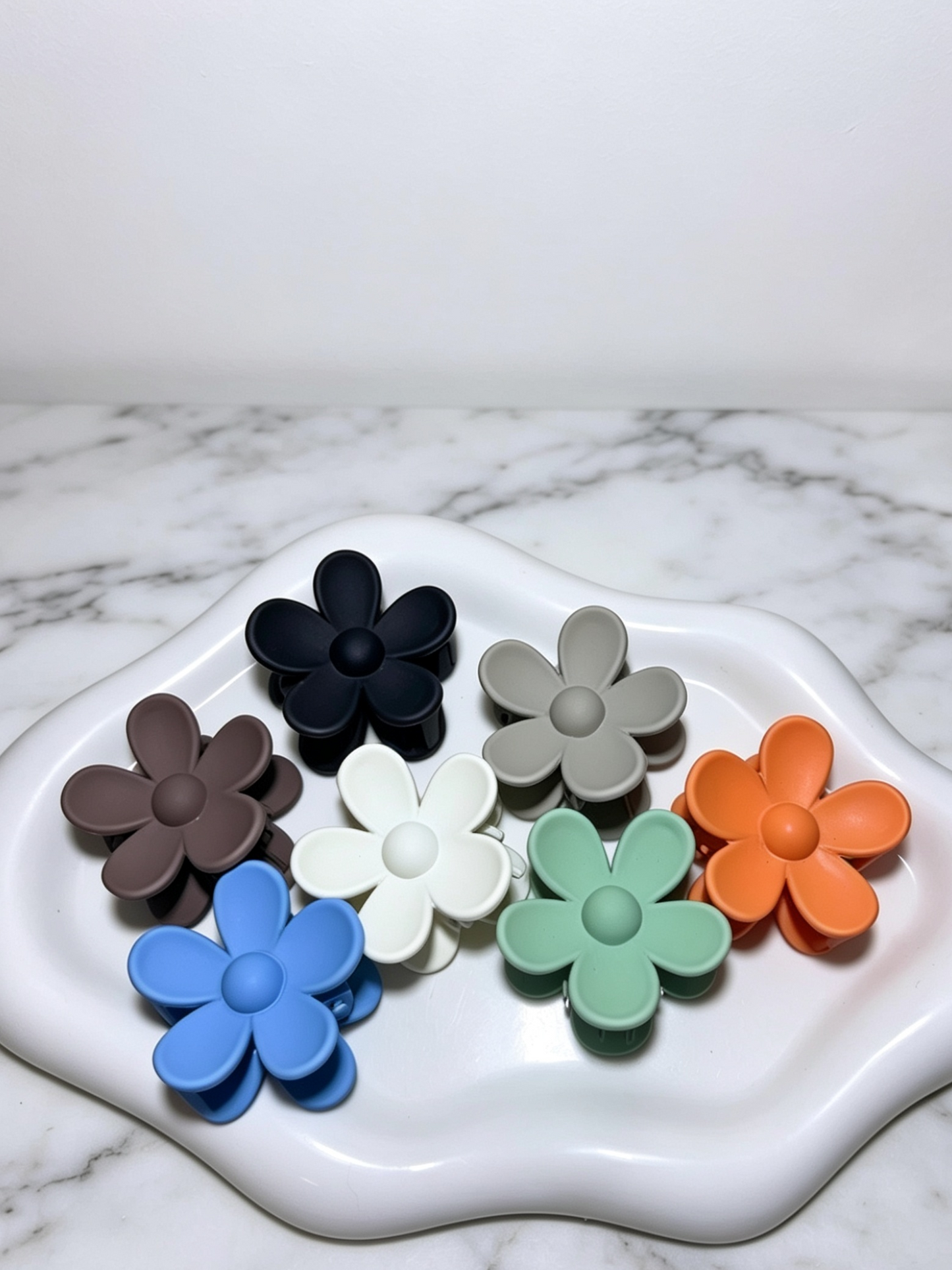 Flower Hair Claw Clips – 7 Colours